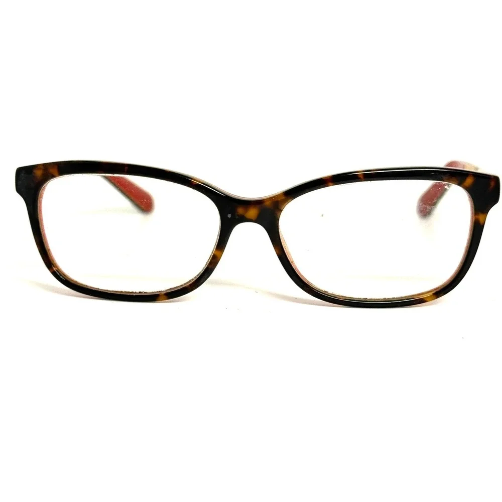 Kate Spade Angelisa S0X Tortoise Red Gold Rectangular Eyeglasses Frames 135mm